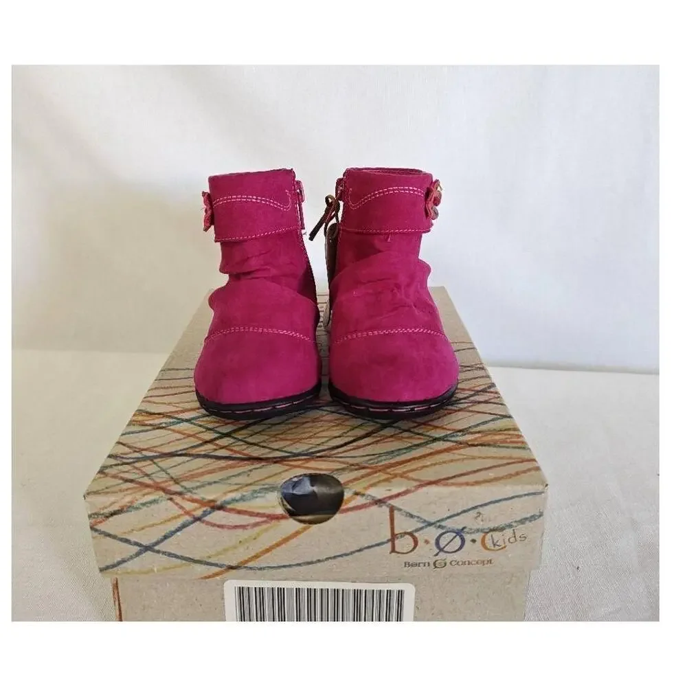 BOC‎ Shoes Boot Fuchsia Bouquet Toddler Lightweight Soft Footbed Faux Suede 5